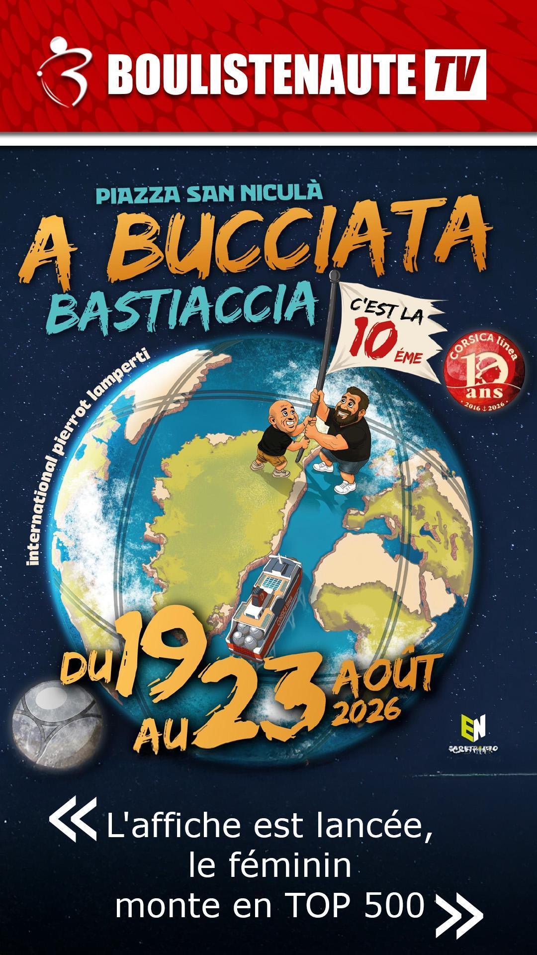 Bastia pétanque 2026 : l'affiche est lancée, le féminin monte en TOP 500