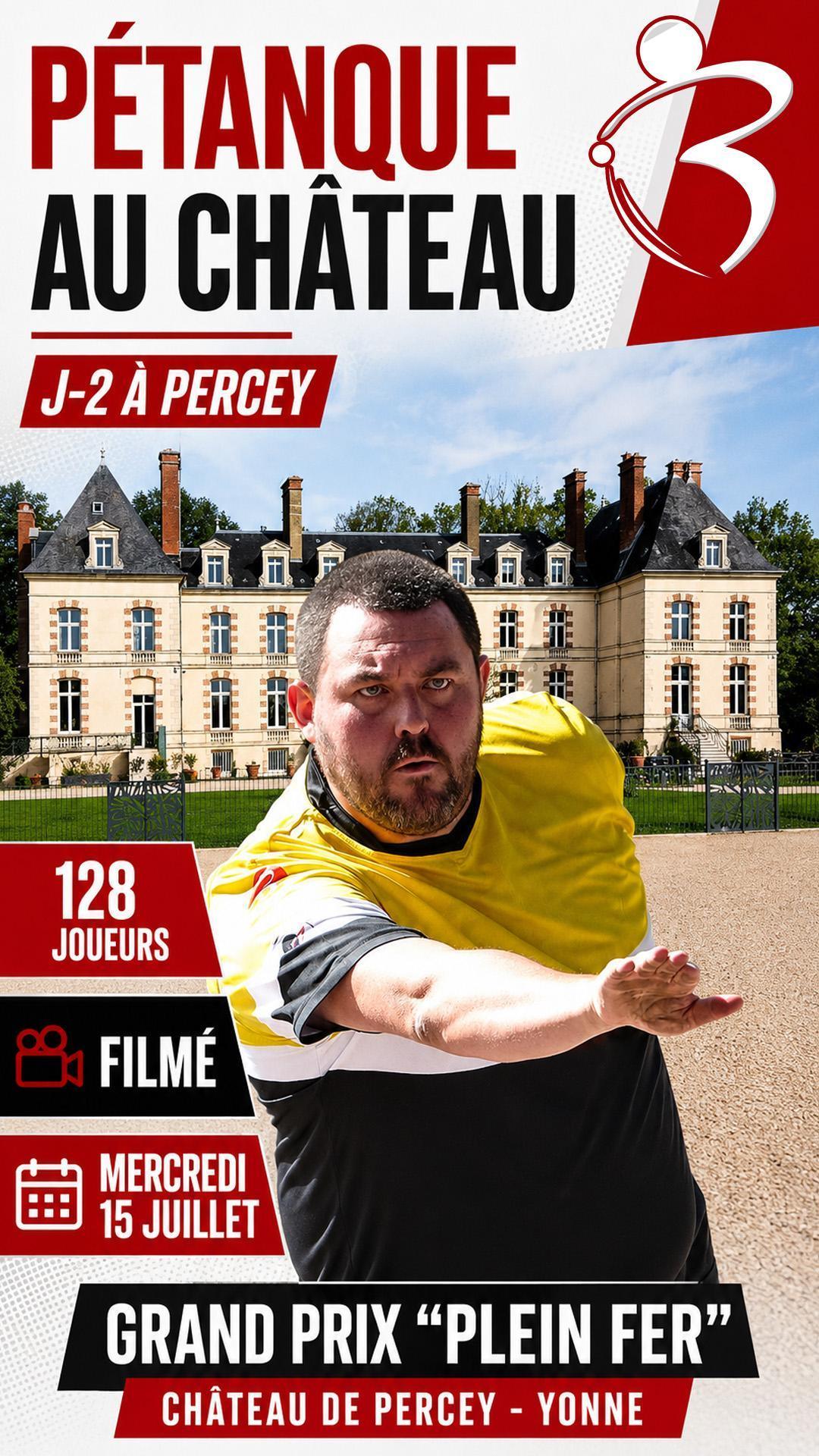 J-2 à Percey : 128 joueurs, des phases finales filmées et une journée entière de pétanque au Château