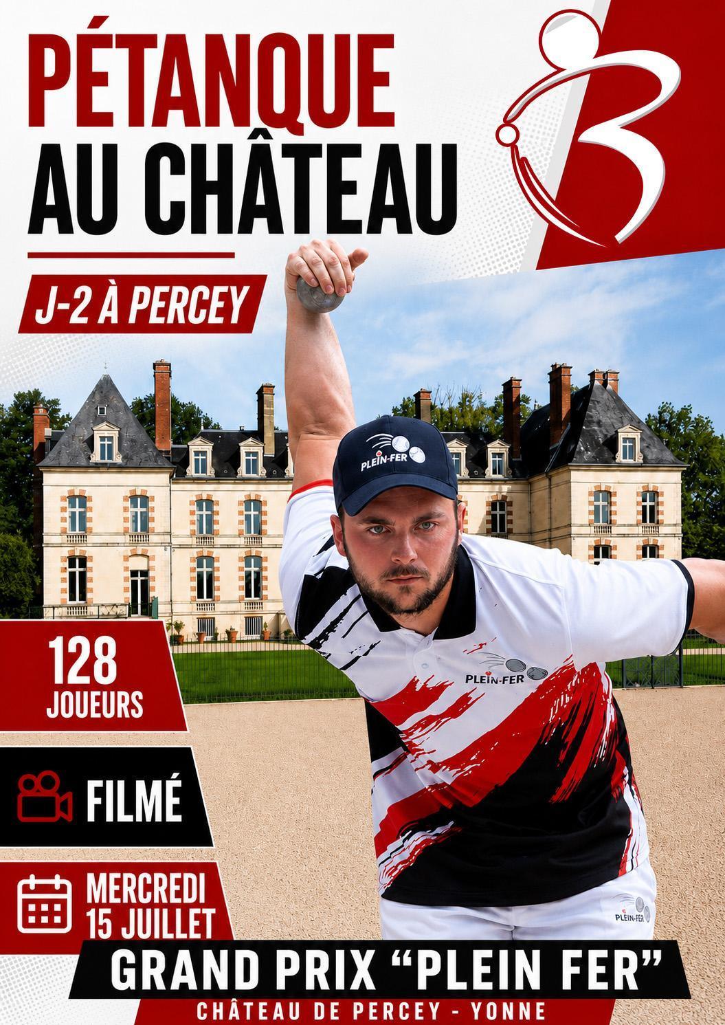 J-2 à Percey : 128 joueurs, des phases finales filmées et une journée entière de pétanque au Château