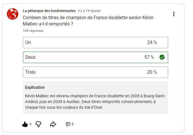 Sur Boulistenaute, la partie continue dans les Posts YouTube - Pétanque