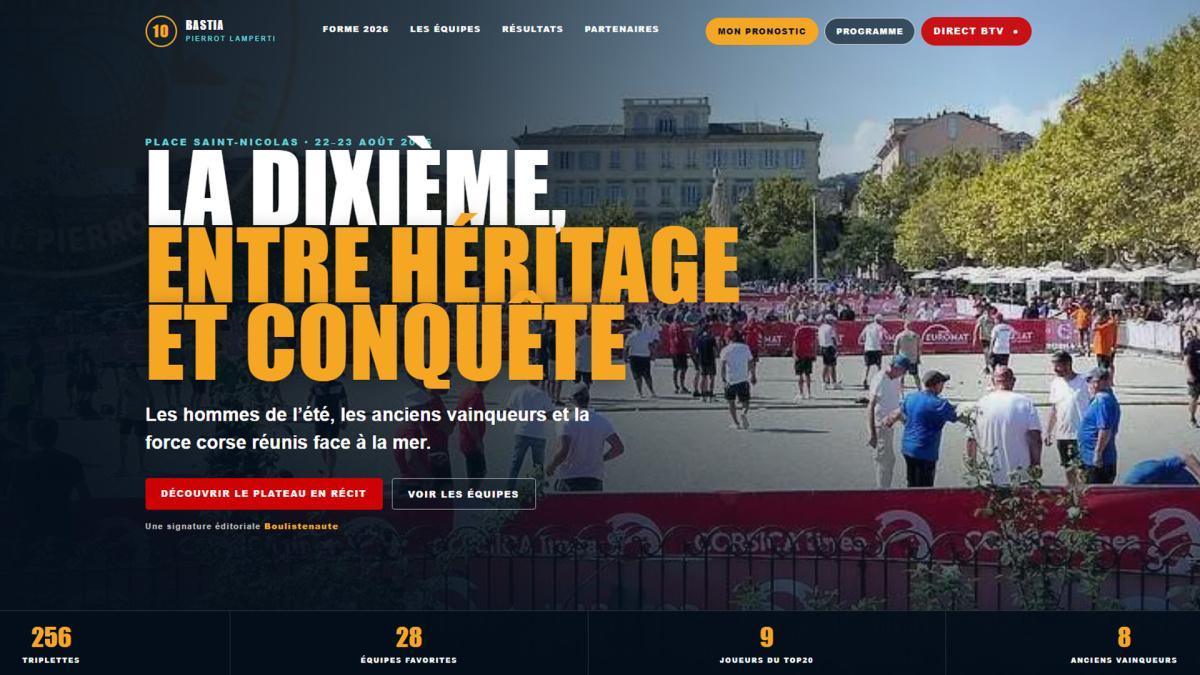 Bastia 2026 : découvrez le plateau… et votez pour votre carré favori ! Pétanque