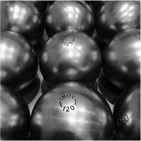 3 boules de pétanque compétition Inox 120 - DEMI-TENDRE - La Boule Bleue