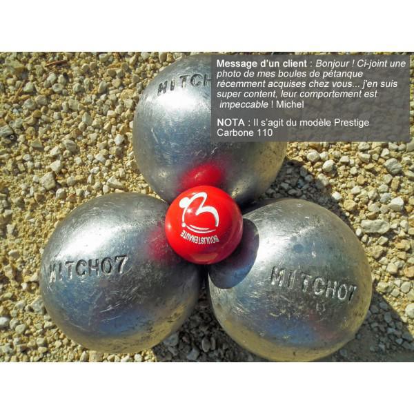 3 boules de pétanque compétition Prestige Carbone 110 - TRES-TENDRE - La  Boule Bleue