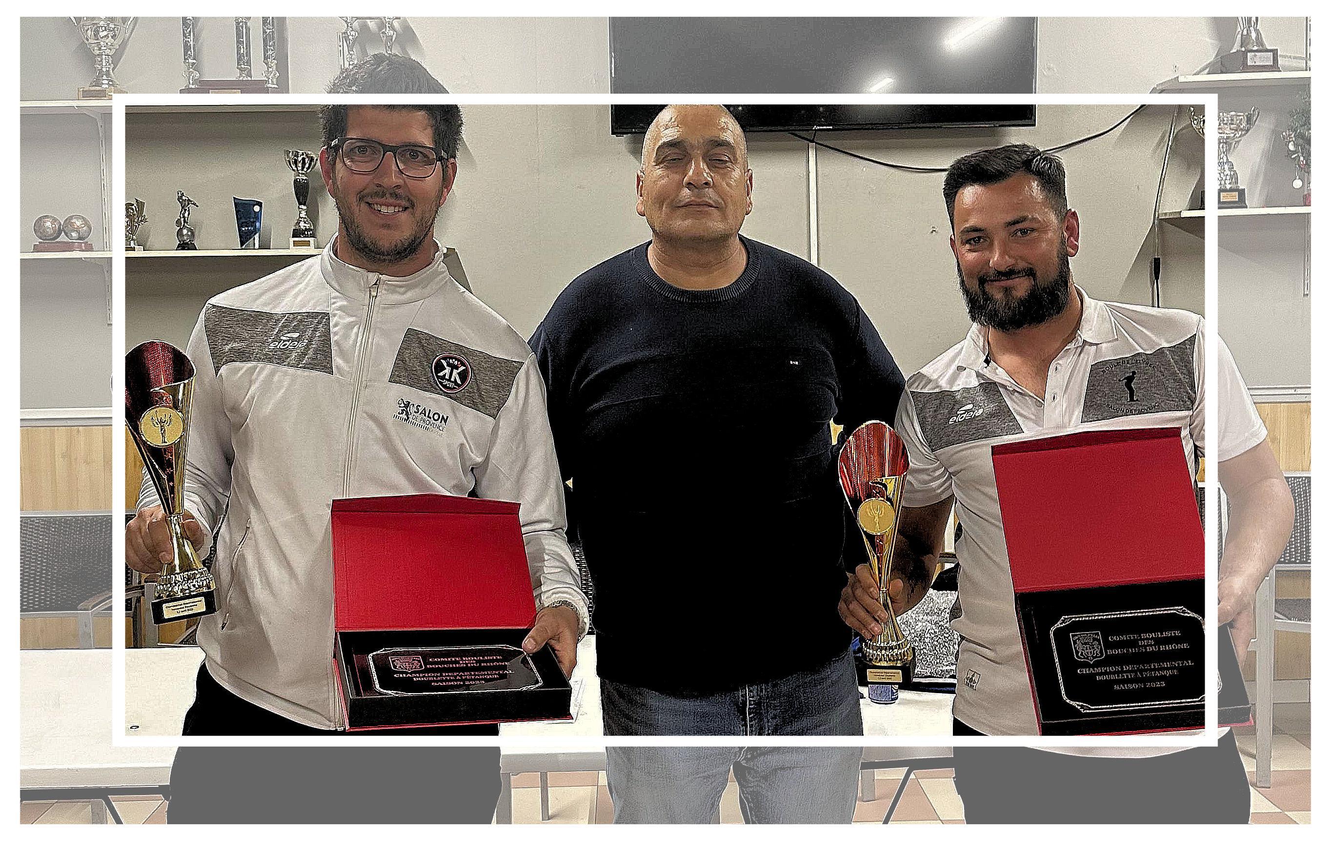Les champions des Bouches-du-Rhône doublette à pétanque 2023 Les champions des Bouches-du-Rhône doublette à pétanque 2023