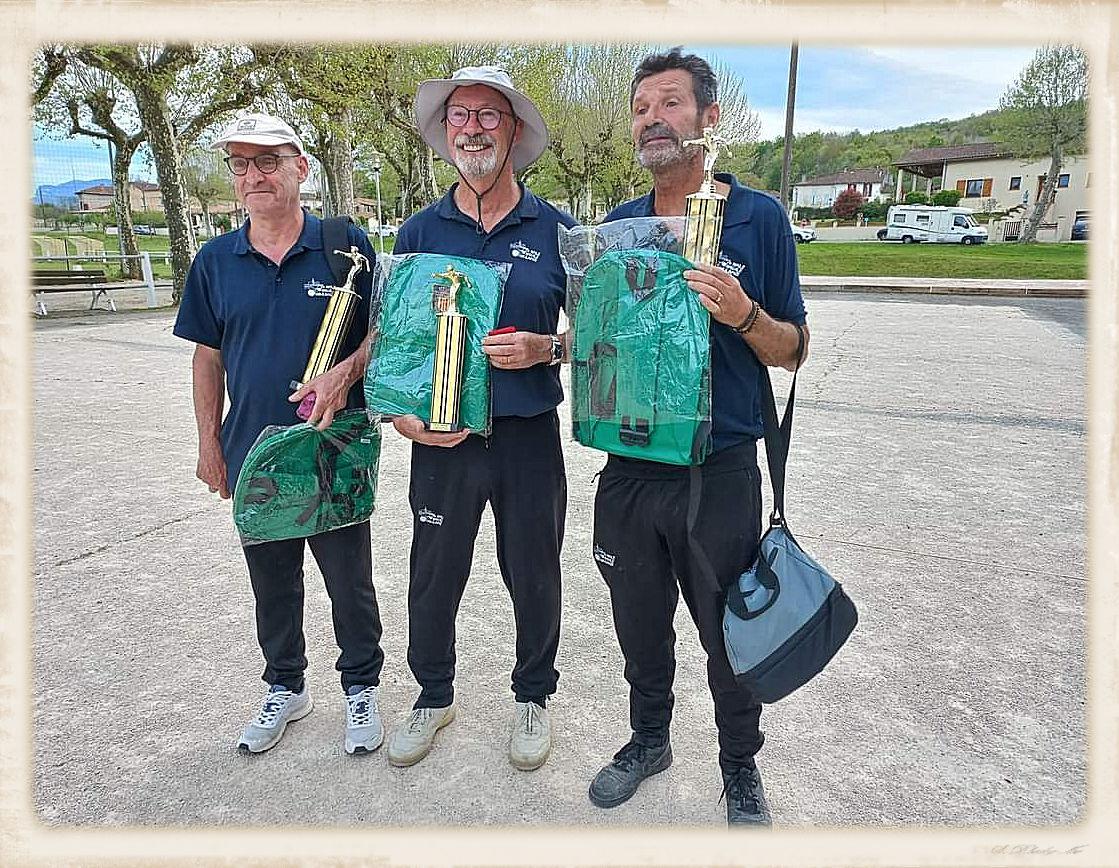 Les Champions de l'Ariège triplette vétéran à pétanque 2023