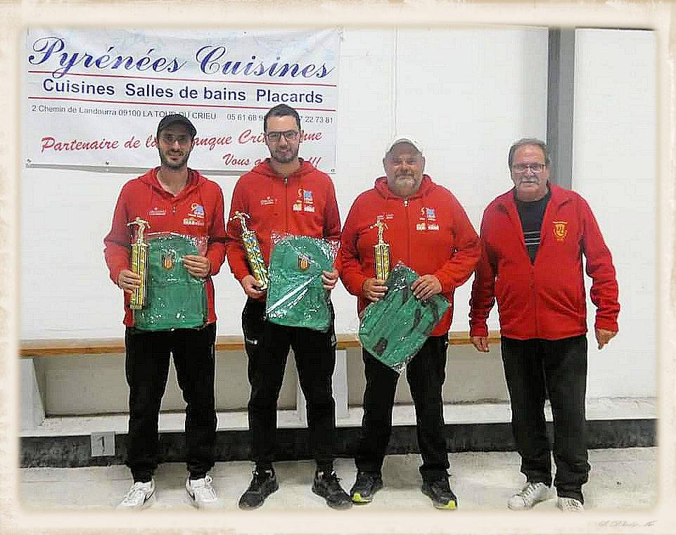 Les Champions de l'Ariège triplette Jeu Provençal 2023