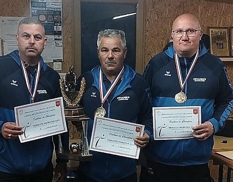 Les Champions de l'Orne triplette promotion à pétanque 2023