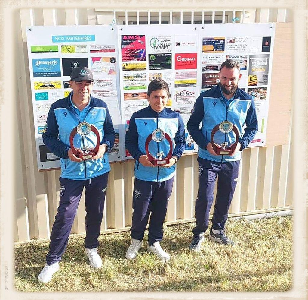 Les Champions de L'Ardèche triplette promotion à pétanque 2023