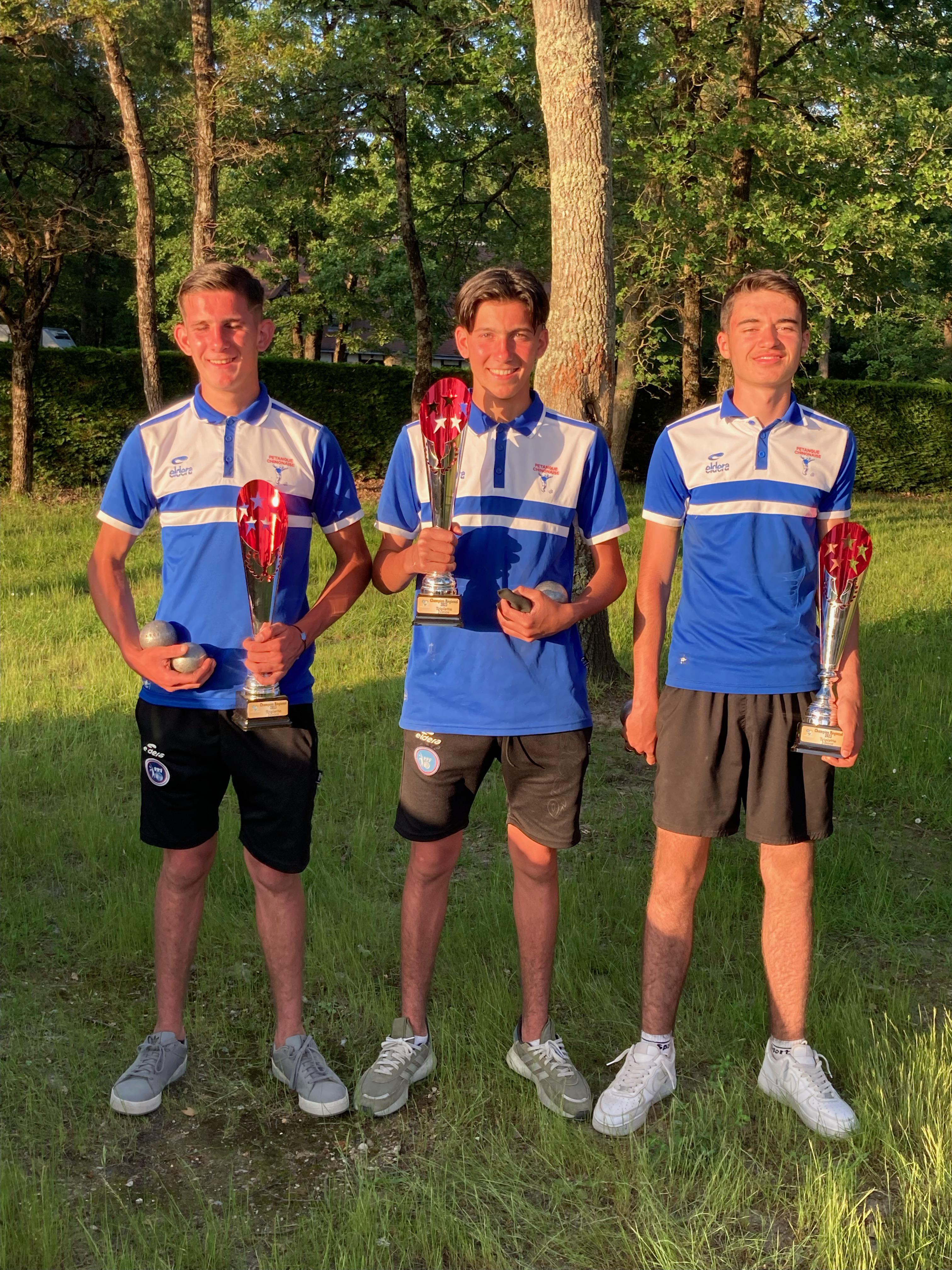 Les Champions de la région Centre-Val de Loire Juniors à pétanque 2023