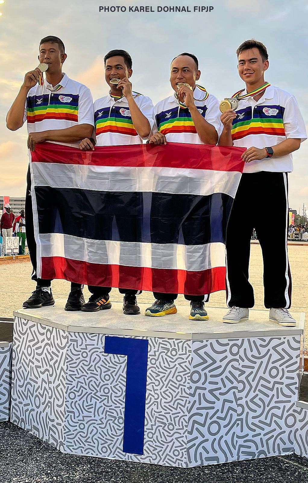 La Thaïlande Championne du Monde de pétanque triplette 2023 au Bénin