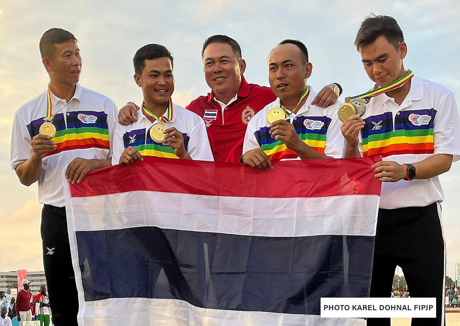La Thaïlande Championne du Monde de pétanque triplette 2023 au Bénin