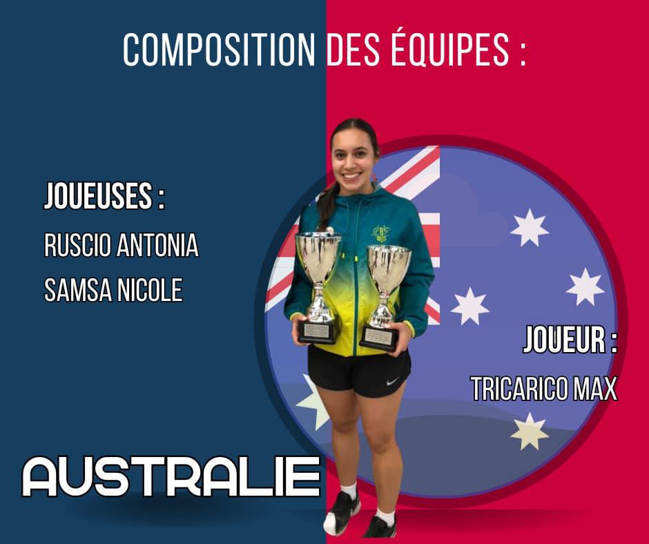 AUSTRALIE - 2e Coupe du Monde mixte de Sport-Boules à Saint-Vulbas
