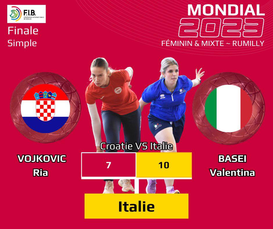 Championnats du Monde de Sport Boules 2023 - L'Italie toujours reine du simple féminin