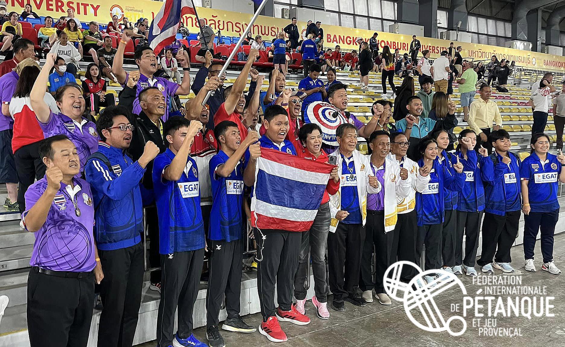 La Thaïlande Championne du Monde de pétanque triplette juniors 2023 - FIPJP 02