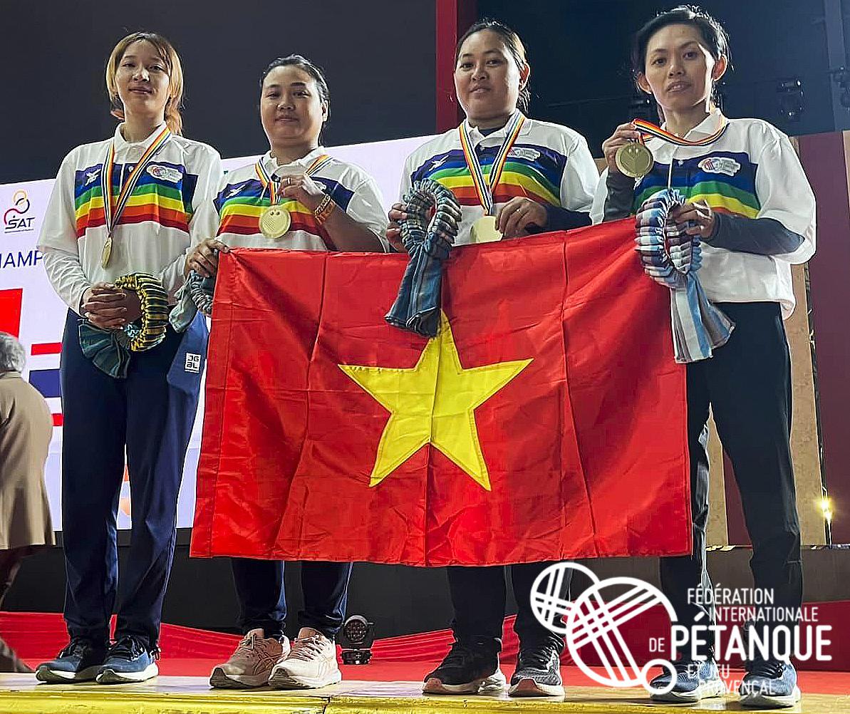 Championnats du Monde de pétanque féminin 2023, Victoire du Vietnam - Podium 02