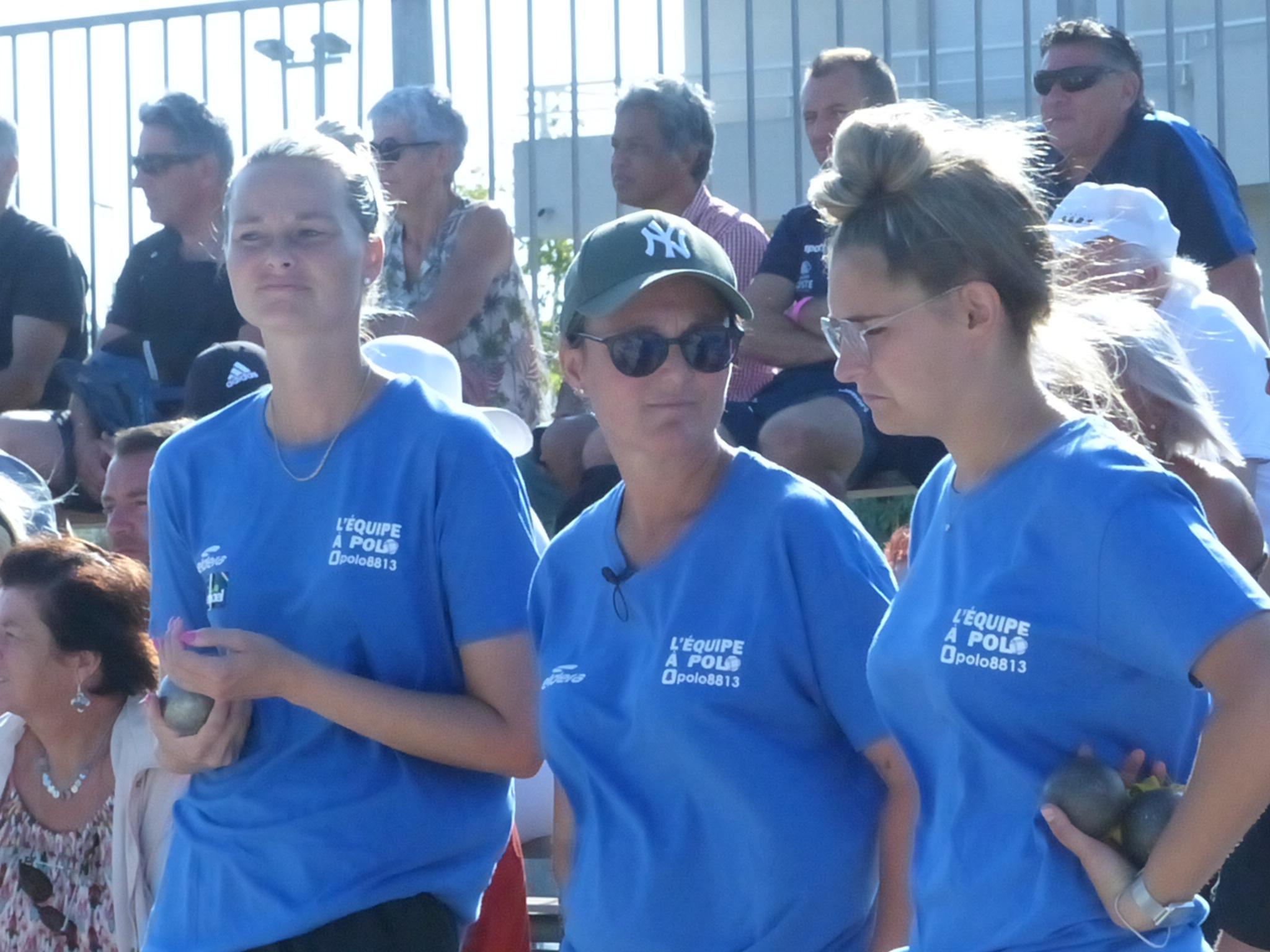 Cindy Peyrot, Nelly Peyre et Maëlle Bertrand - Palavas-les-Flots pétanque de haut niveau féminin 2024