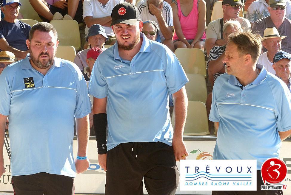 Supranational petanque Trevoux 2025 : Les demi-finalistes PHILIPSON/ROBILLARD/LE GUIGO
