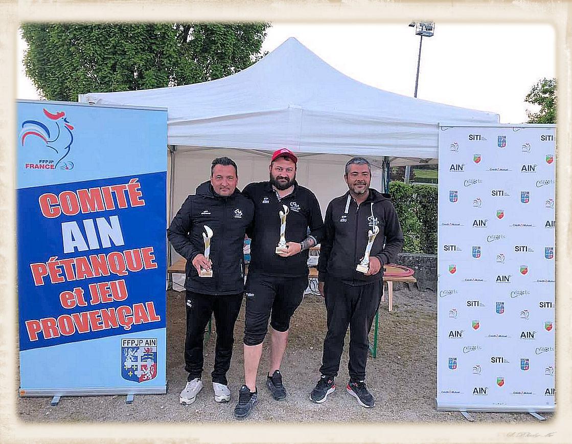 Les Champions de l'Ain triplette Jeu Provençal 2023 Les Champions de l'Ain triplette Jeu Provençal 2023