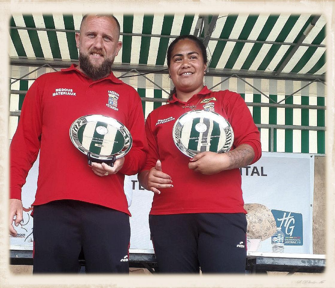 Les champions du Haute-Garonne doublette mixte à pétanque 2023