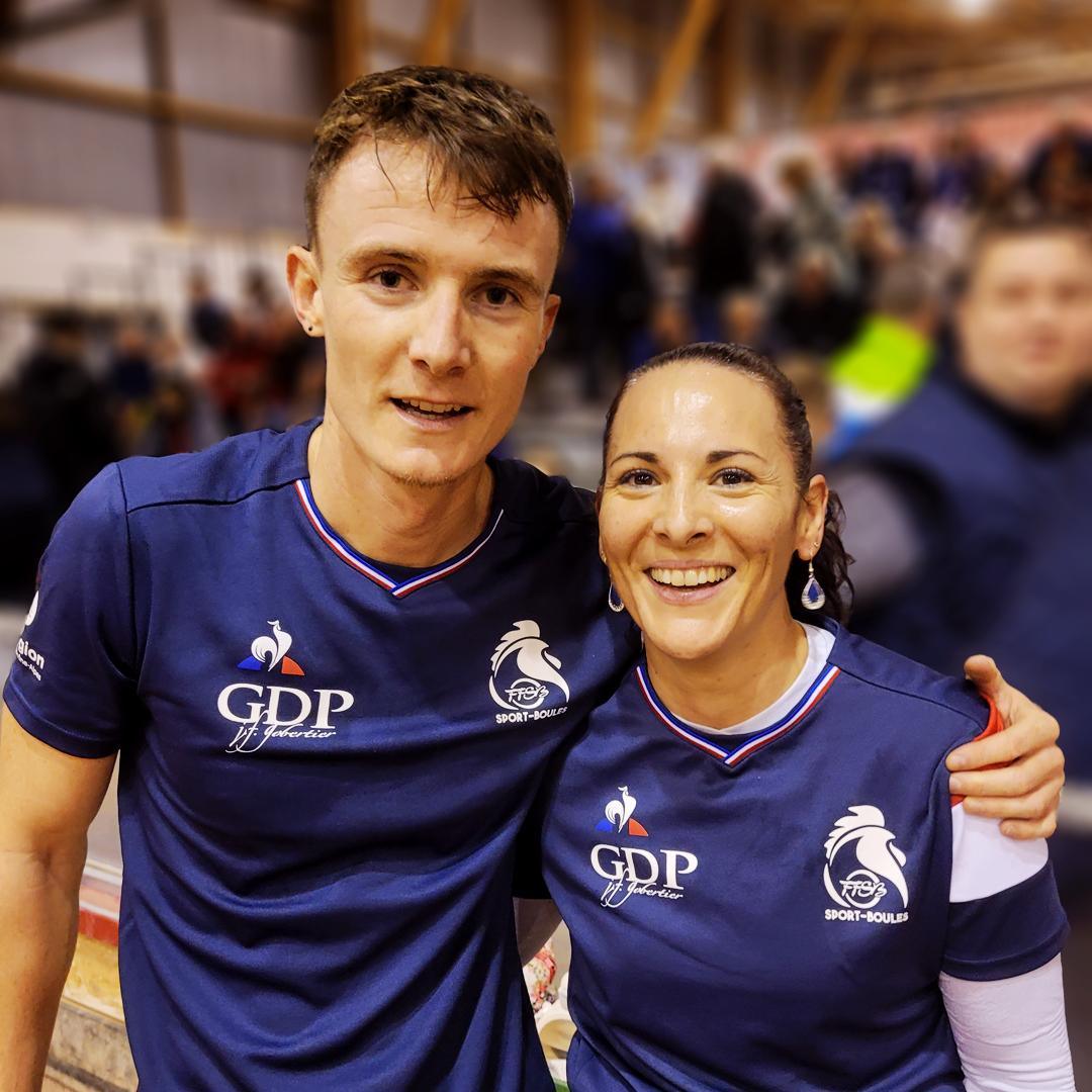 Guillaume Abelfo et Floriane Amar ont assumé leur statut de favori dans l'épreuve du tir en relais mixte (photo ffsb.fr)