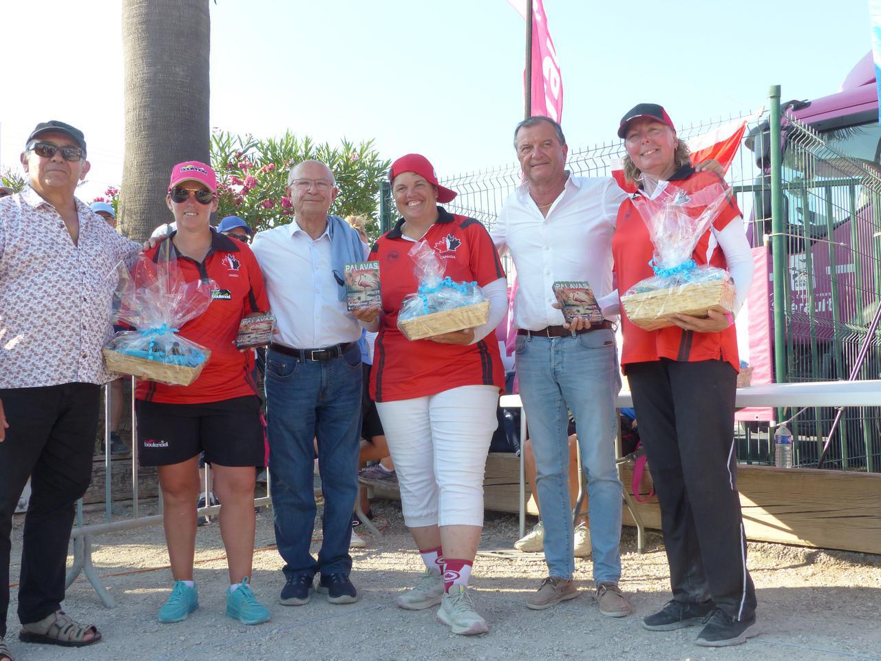 Les finalistes de l'International triplette : Palavas-les-Flots pétanque de haut niveau féminin 2024