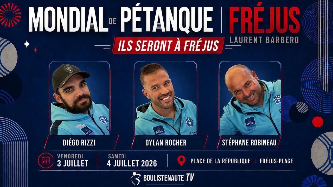 Dylan Rocher – Stéphane Robineau – Diego Rizzi - Mondial Laurent Barbero, ville de Fréjus