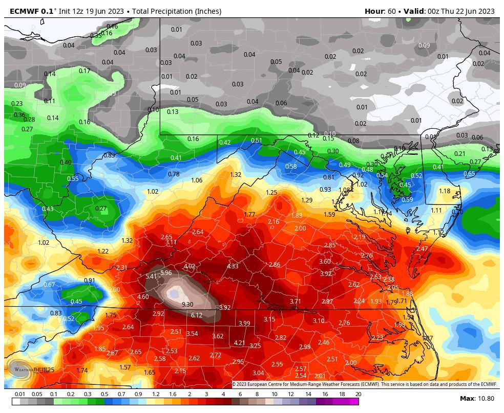 Flash flooding possible across Southern Virginia, New River and Roanoke Valleys through Thursday