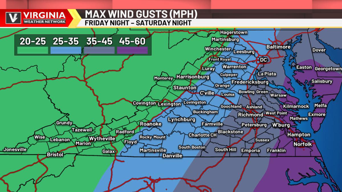 Friday, 9/22: Tropical Storm Ophelia (SIXTEEN) Timing and Impacts