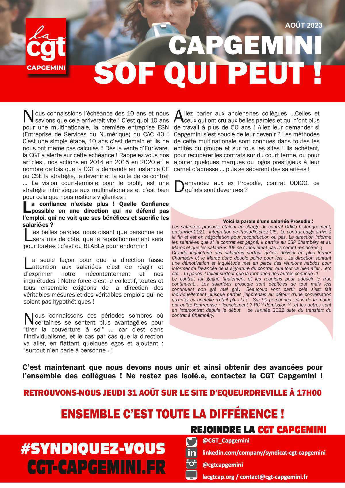 rassemblement CAPGEMINI  rassemblement CAPGEMINI