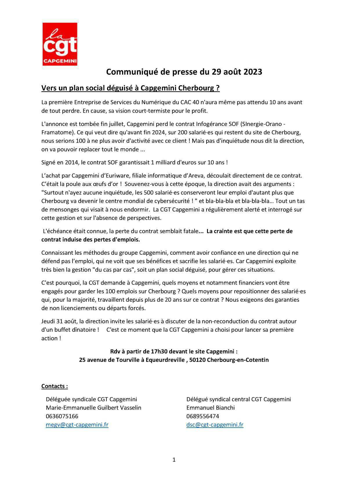 rassemblement CAPGEMINI  rassemblement CAPGEMINI