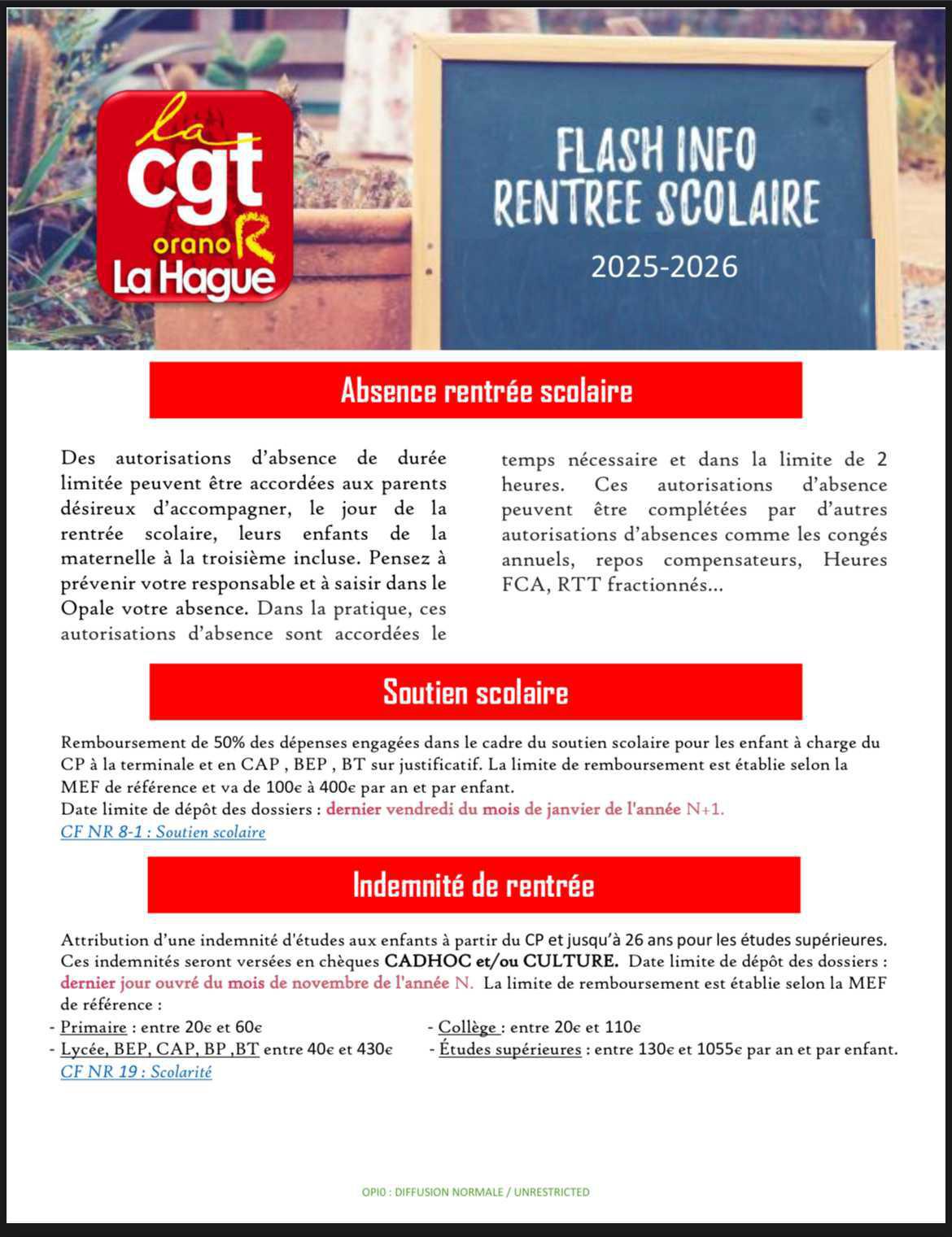 Rentrée scolaire 2025-2026