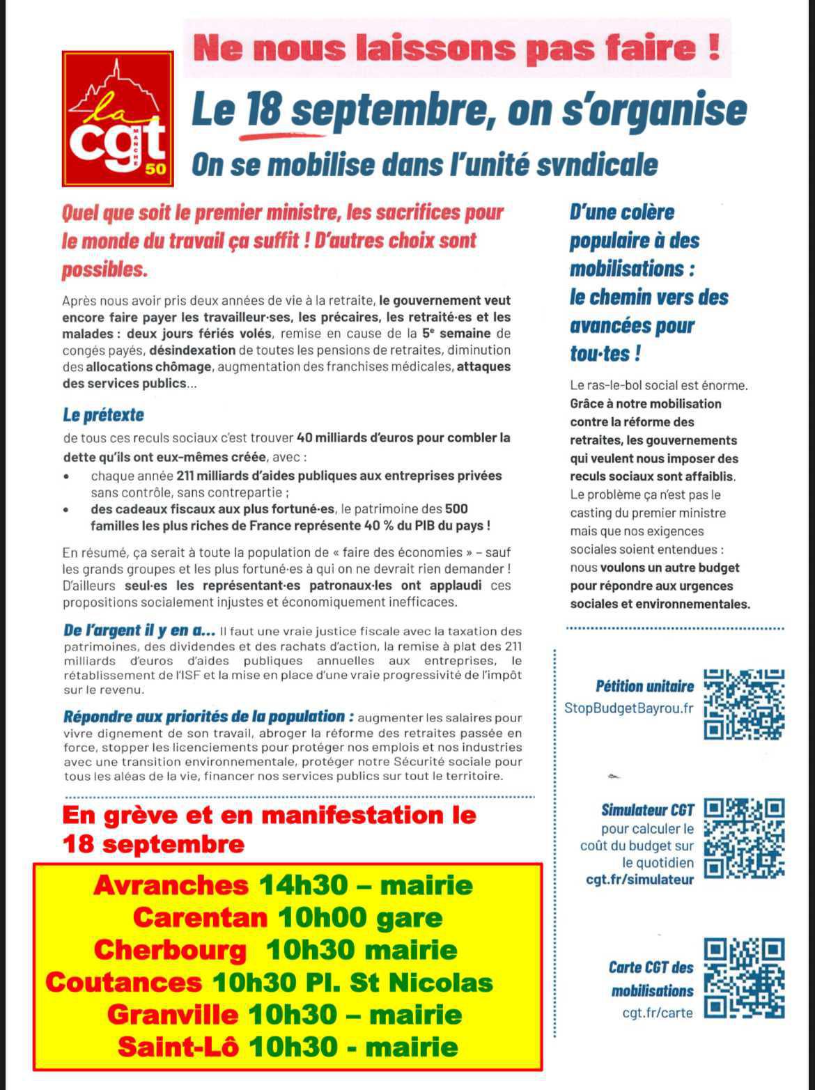 18 septembre : pour le progrès social 