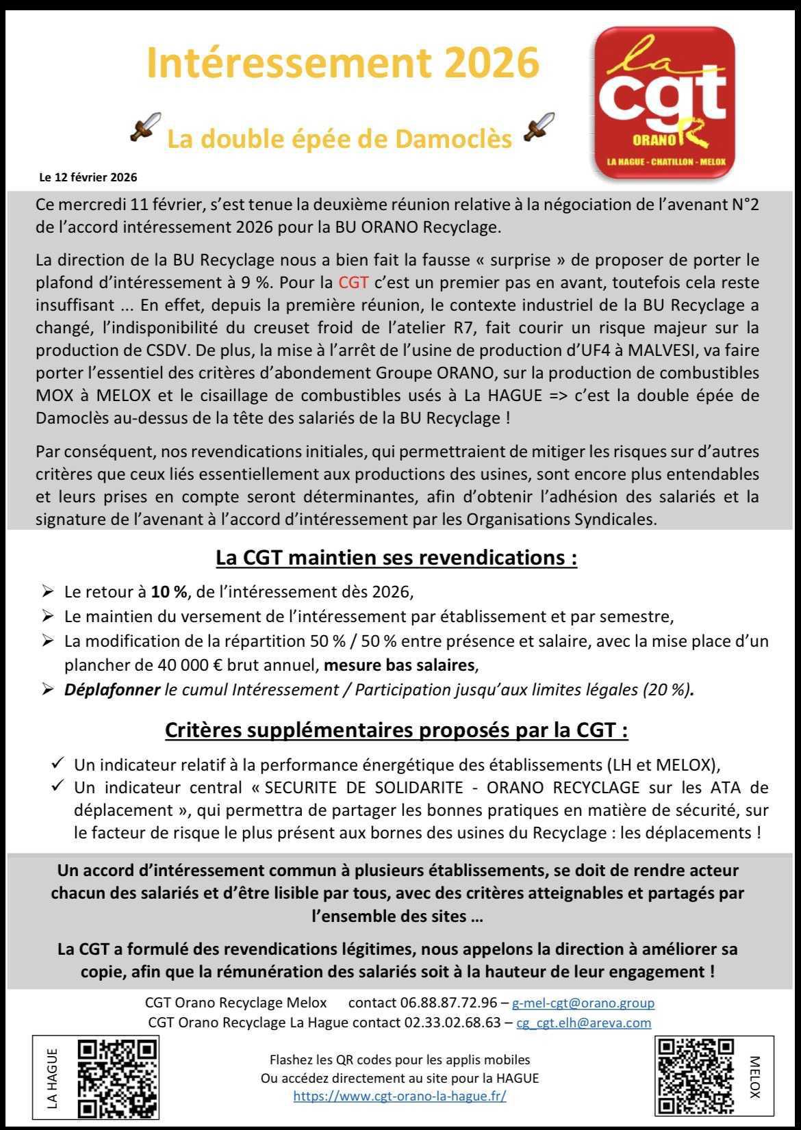 Négociations intéressement 