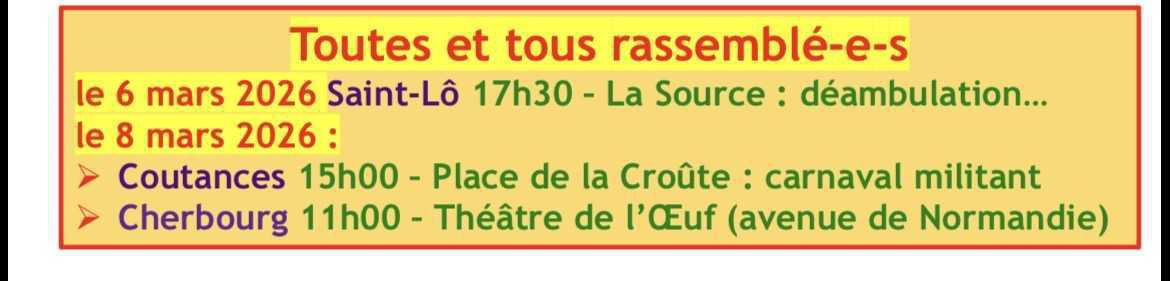 8 Mars :journée internationale de lutte pour le droit des Femmes 