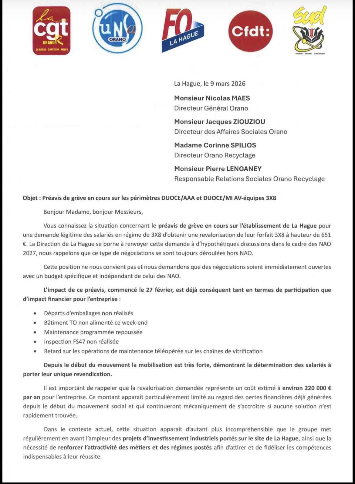 Régime 3X8 : en grève pour une meilleure reconnaissance 