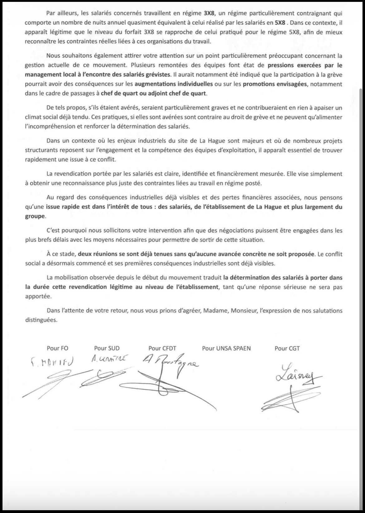 Régime 3X8 : en grève pour une meilleure reconnaissance 