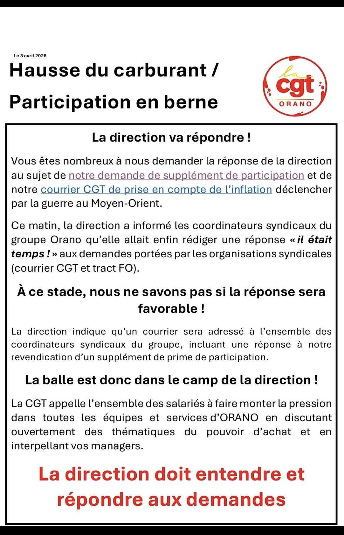 Pouvoir d’achat des réponses à venir