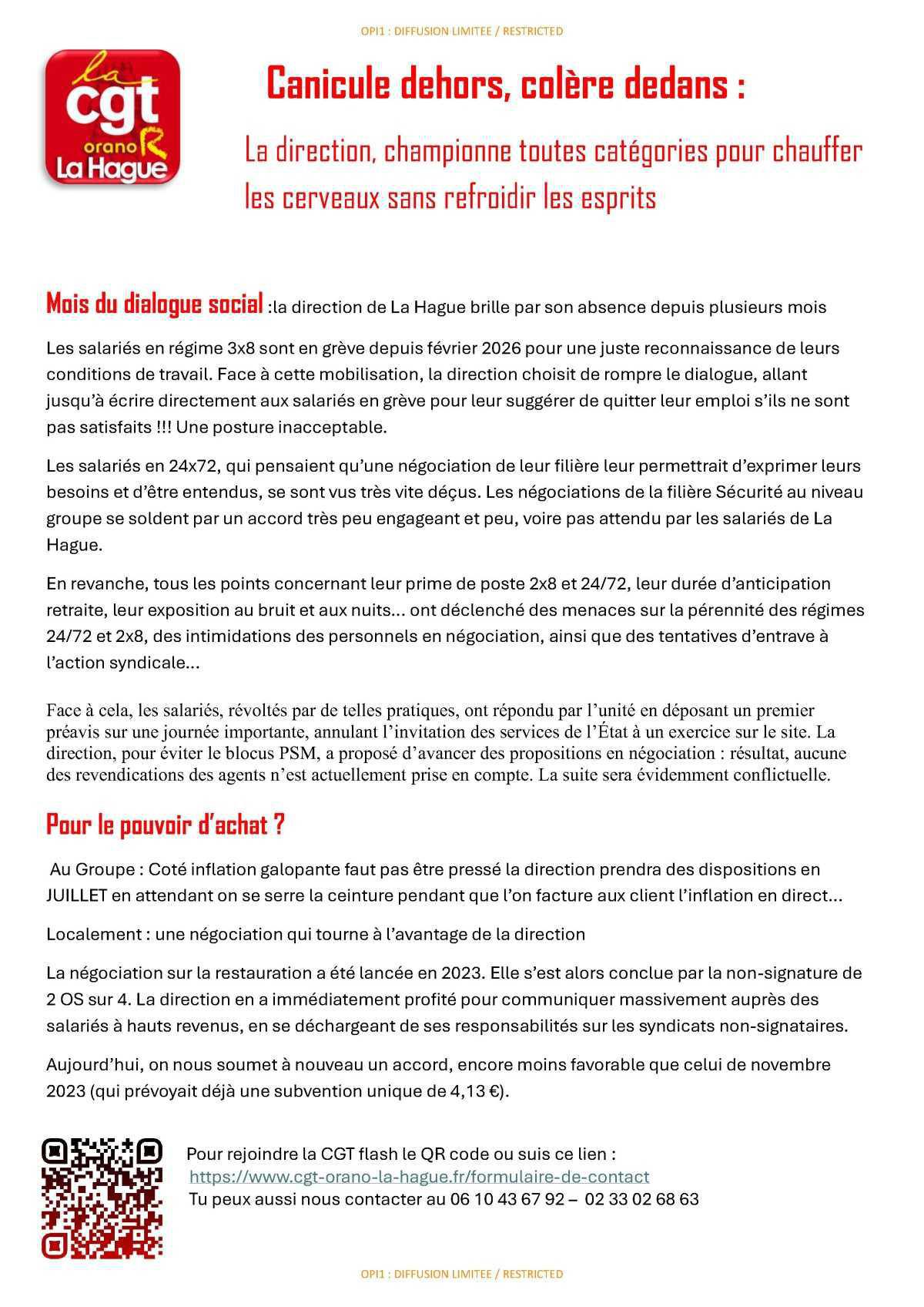  tract pouvoir d'achat , dialogue social et canicule