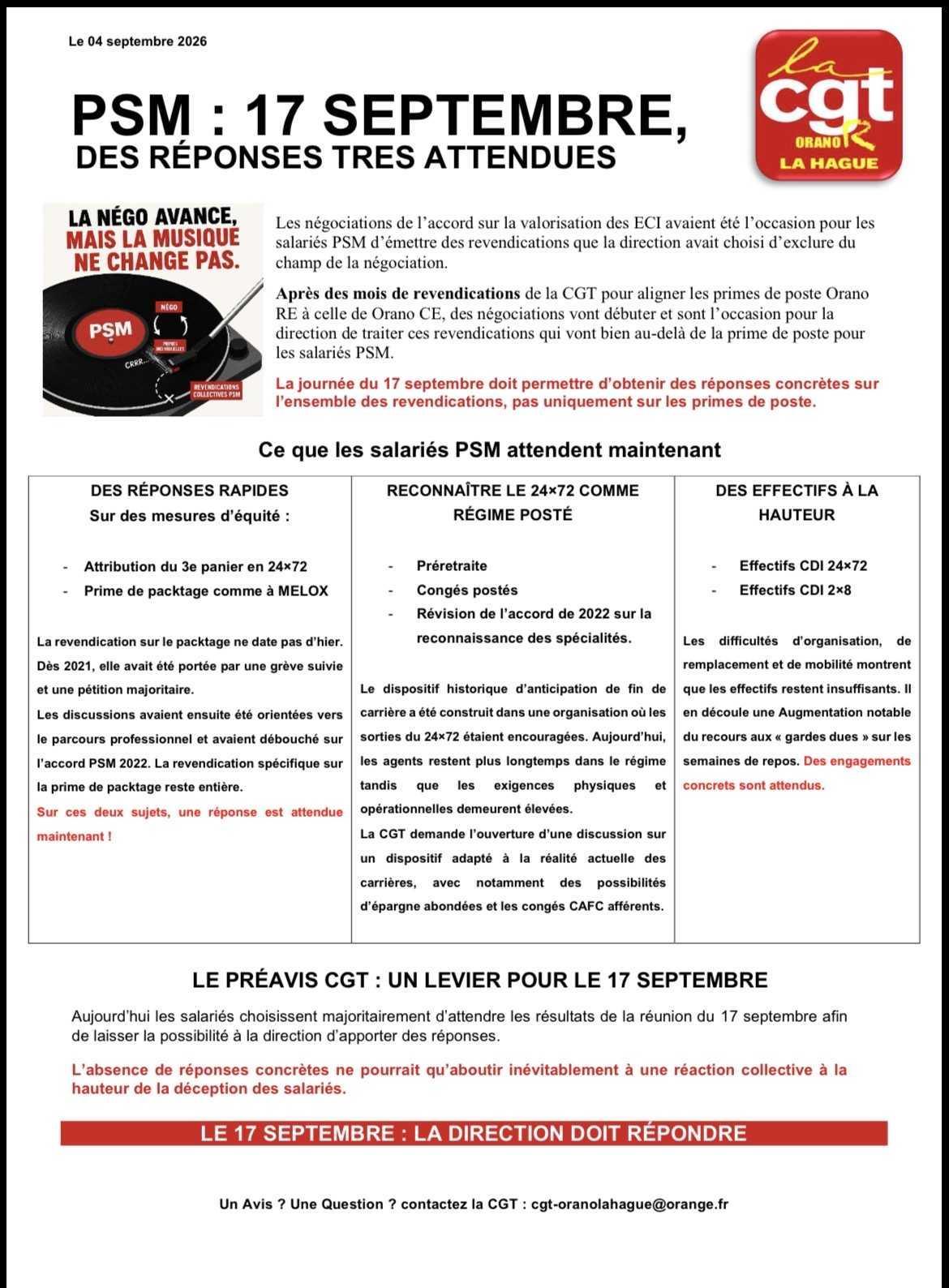 Psm des réponses très attendues 