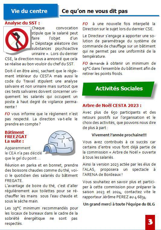 L'inFO CESTA - La Gazette FO N°2 - Février 2023