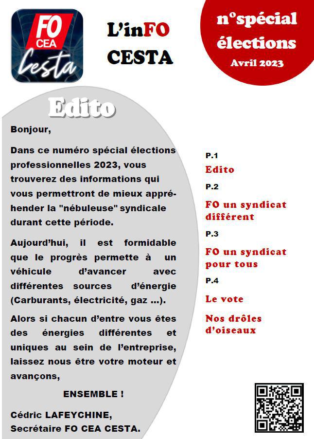 La Gazette FO N°3 - Spécial Elections - Avril 2023