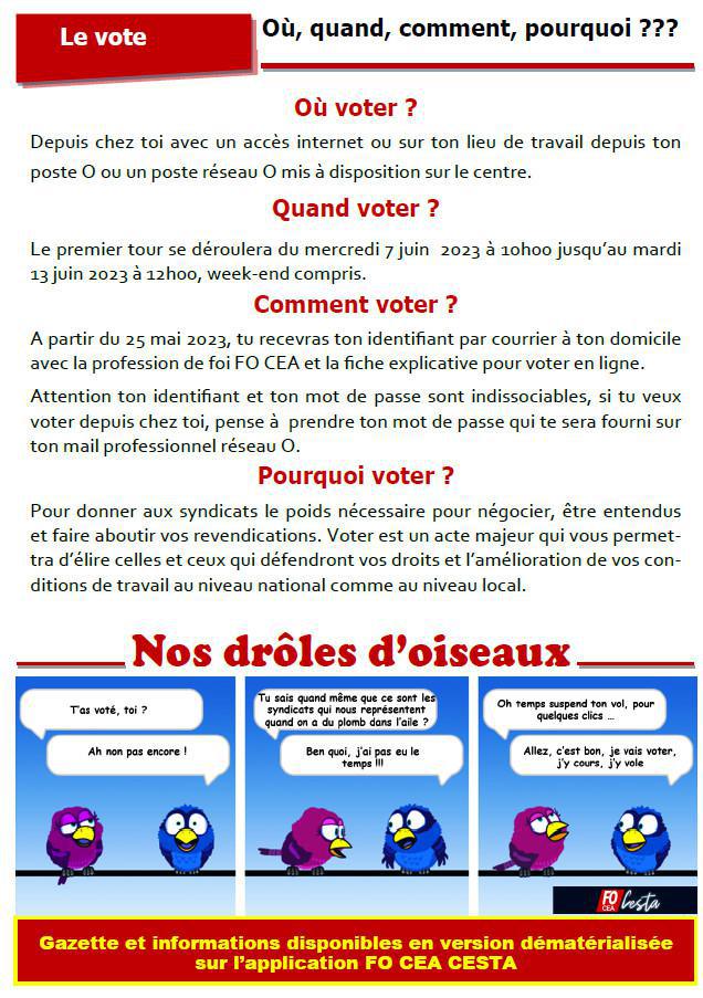 La Gazette FO N°3 - Spécial Elections - Avril 2023