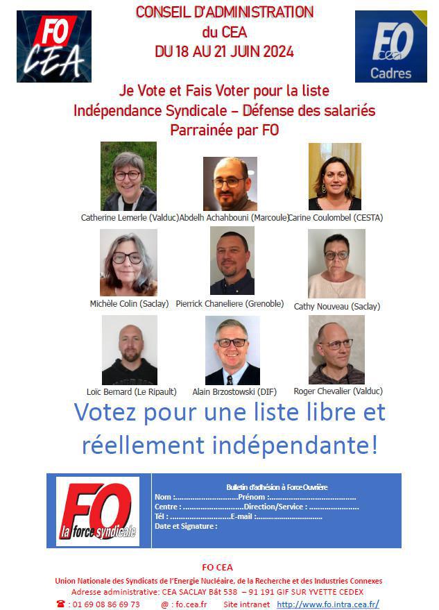 Election Conseil d'Administration CEA