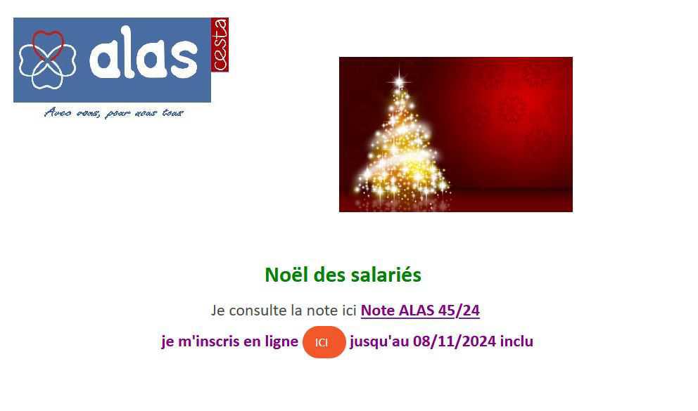 inFO : Noël salariés CESTA