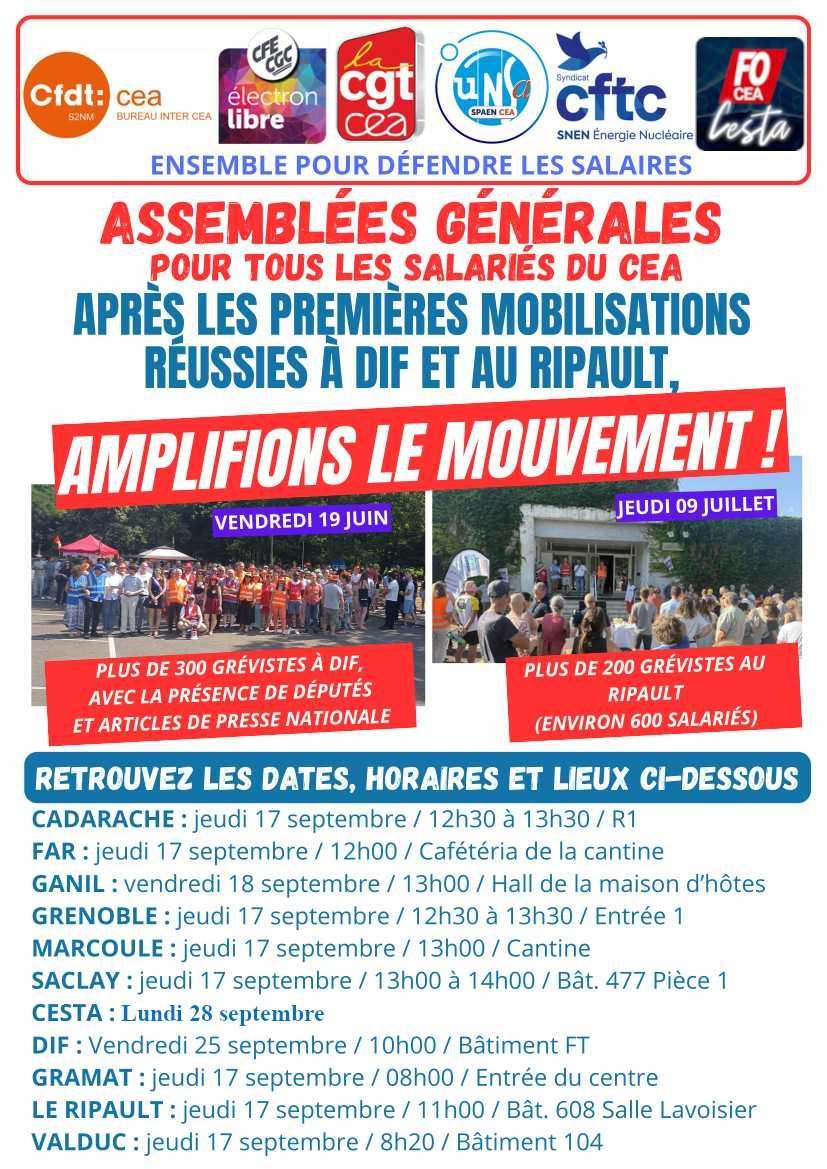 AG du personnel RDV lundi 28 à 13H