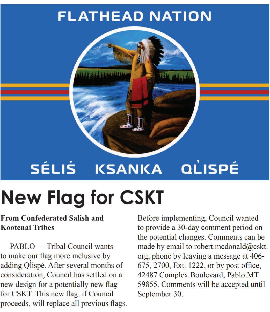 New Flag for CSKT New Flag for CSKT
