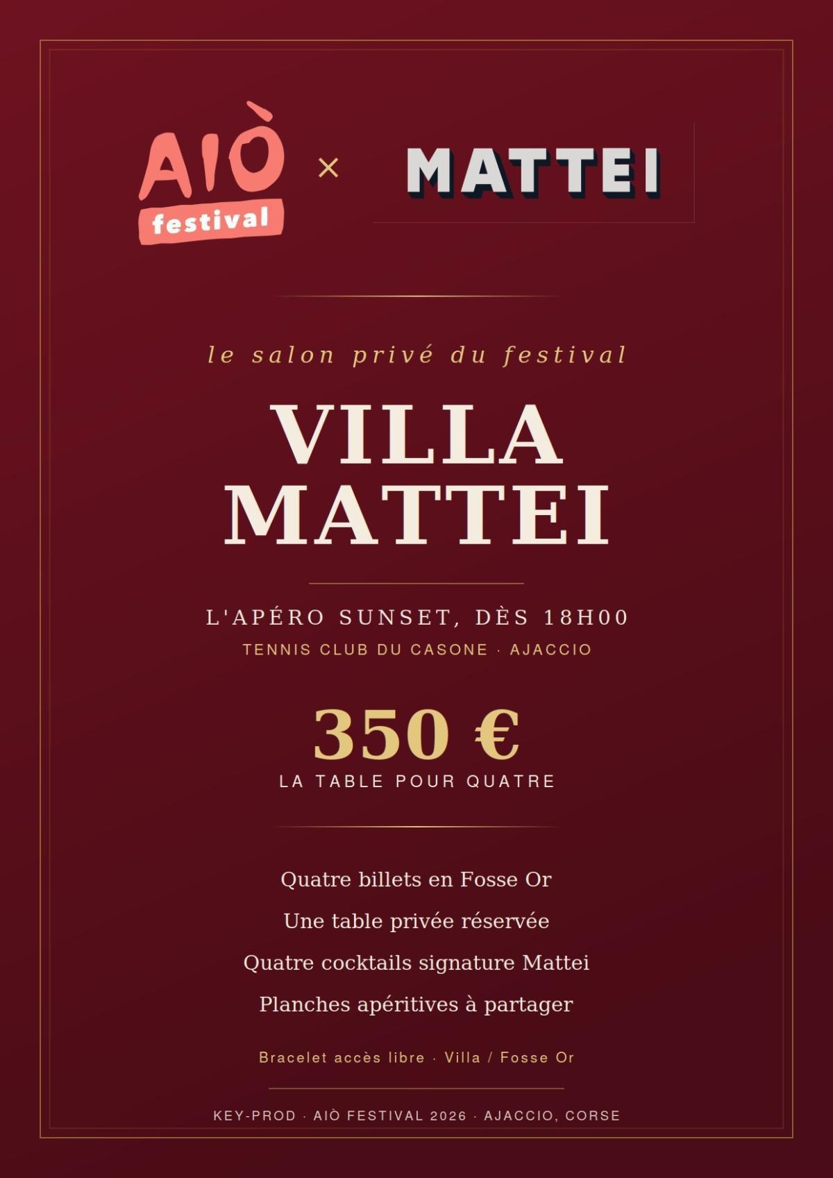 VILLA MATTEI X AIÒ FESTIVAL - Apéro Sunset