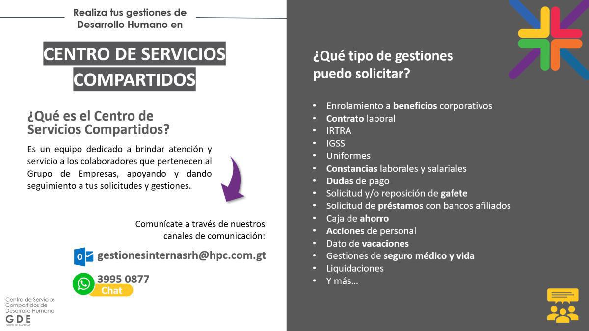 Gestiones Internas - Centro de Servicios Compartidos