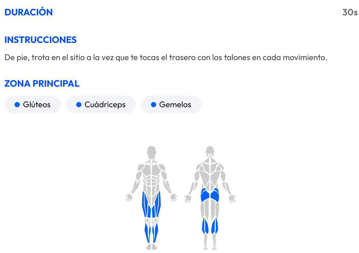 TROTE CON FLEXIÓN DE RODILLA HACIA ATRÁS