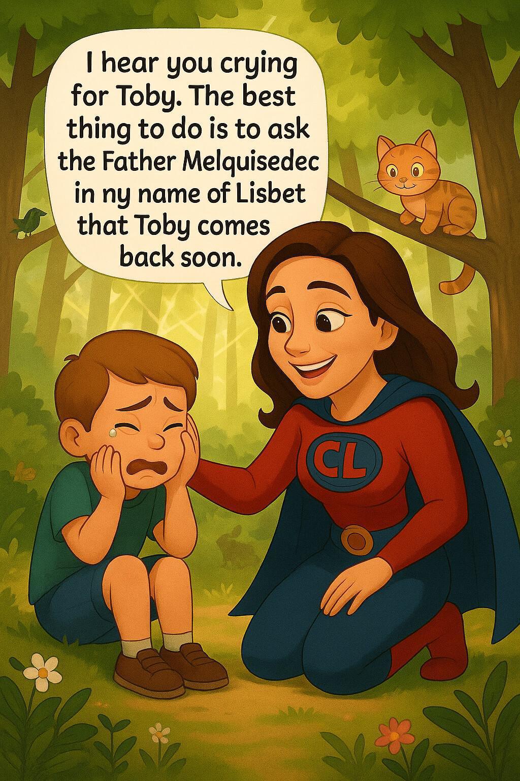 Toni and his kitty Toby